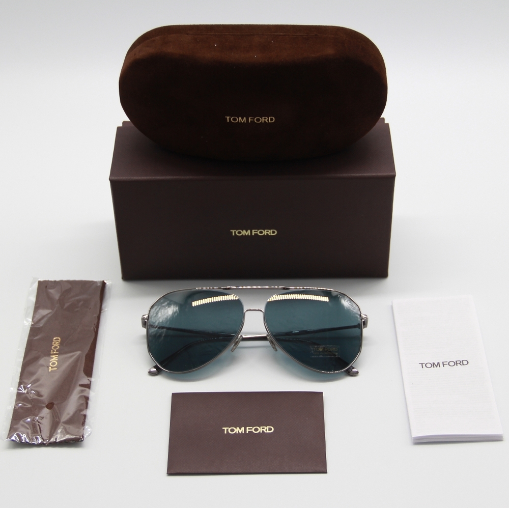 NEW TOM FORD CHARLES-02 TF853 12V TOM FORD FT0853/S AVIATOR SUNGLASSES - Picture 11 of 11